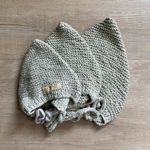 baby bonnet garter stitch 0-12m