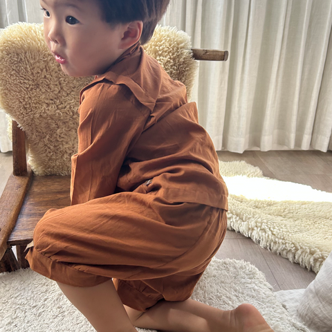 Umber Baby Kimono Set